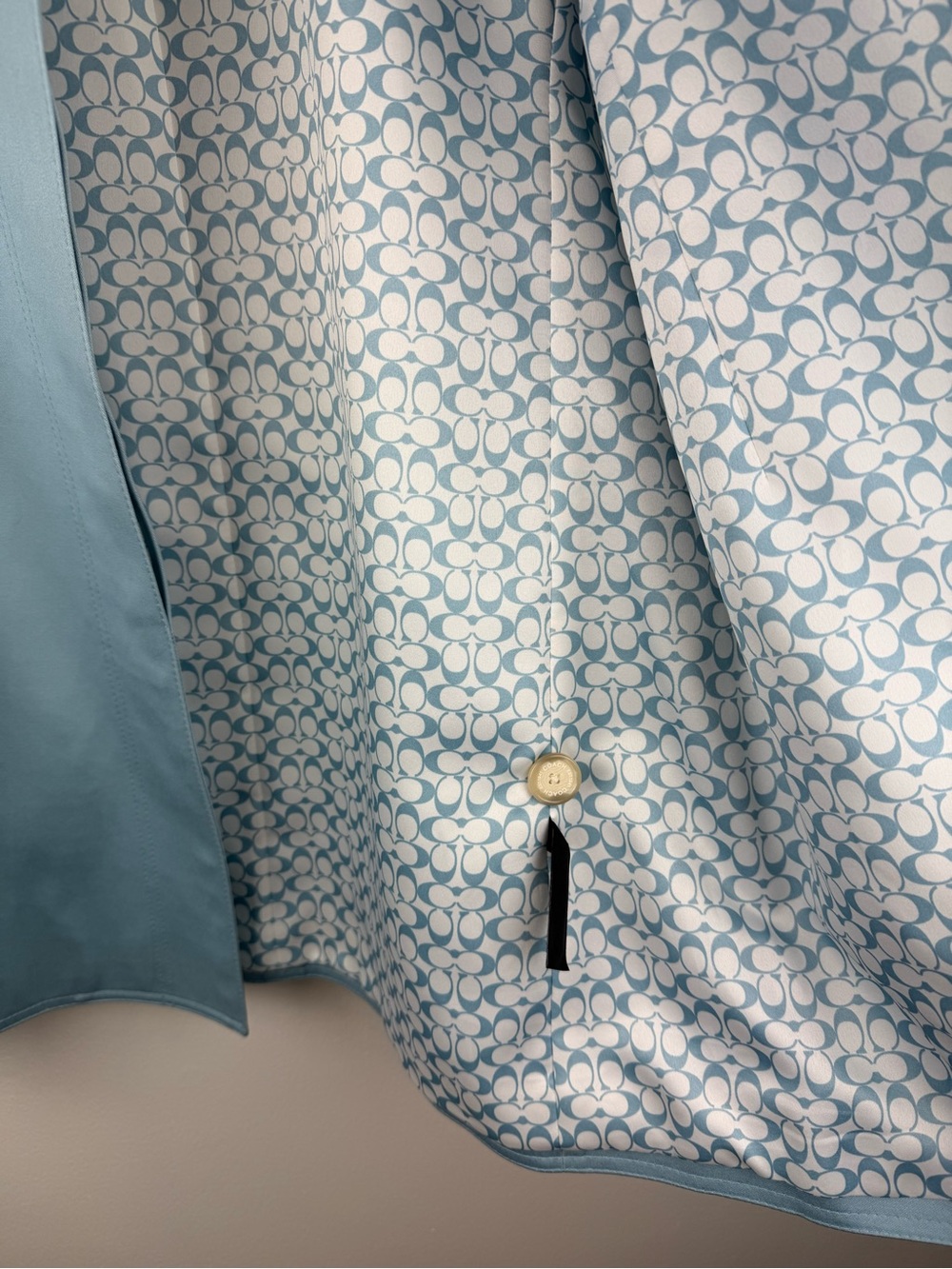 Coach Powder Blue Women's Single-Breasted Trench Coat - Picture 8 of 15